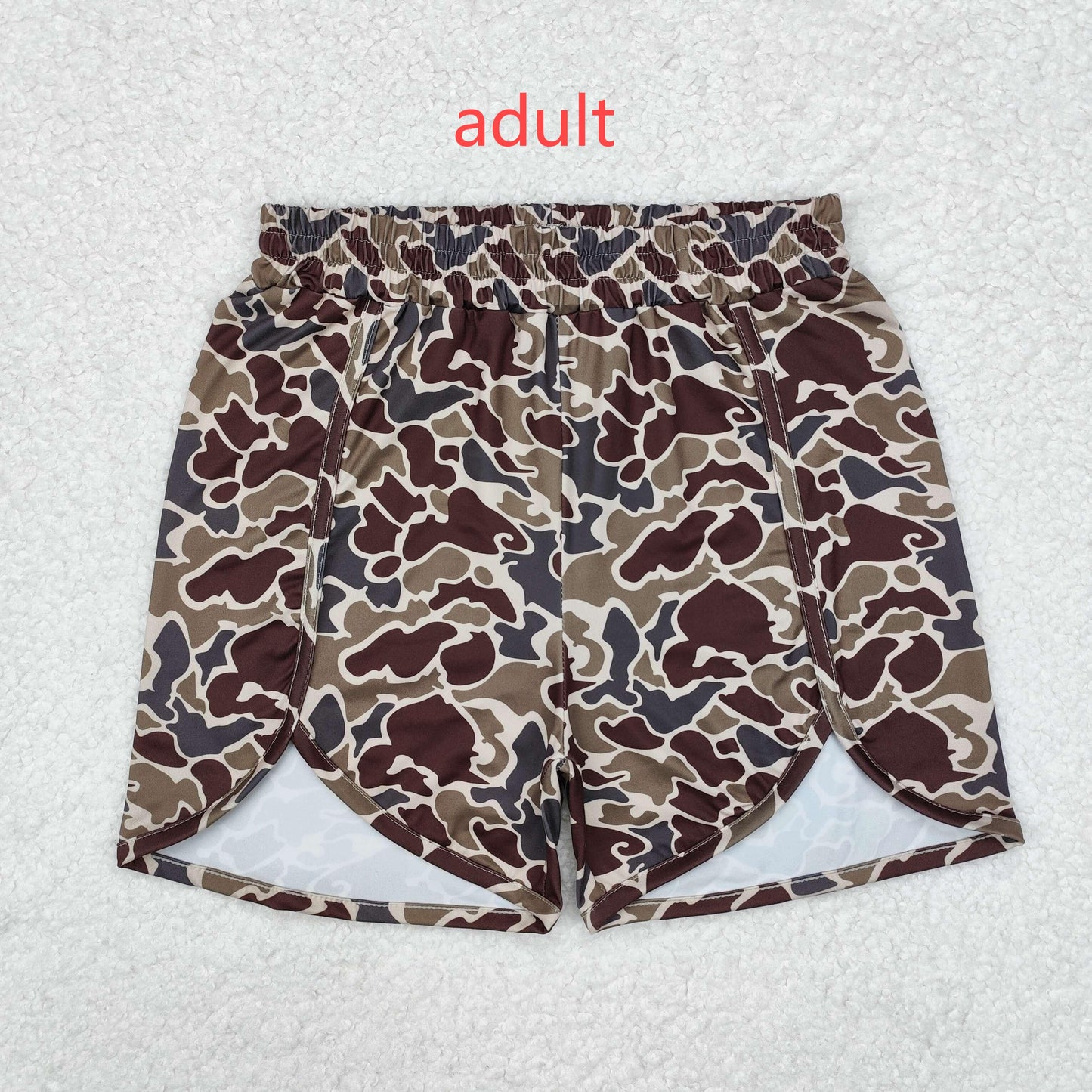 RTS NO MOQ Adult Girls Camouflage Sports Shorts