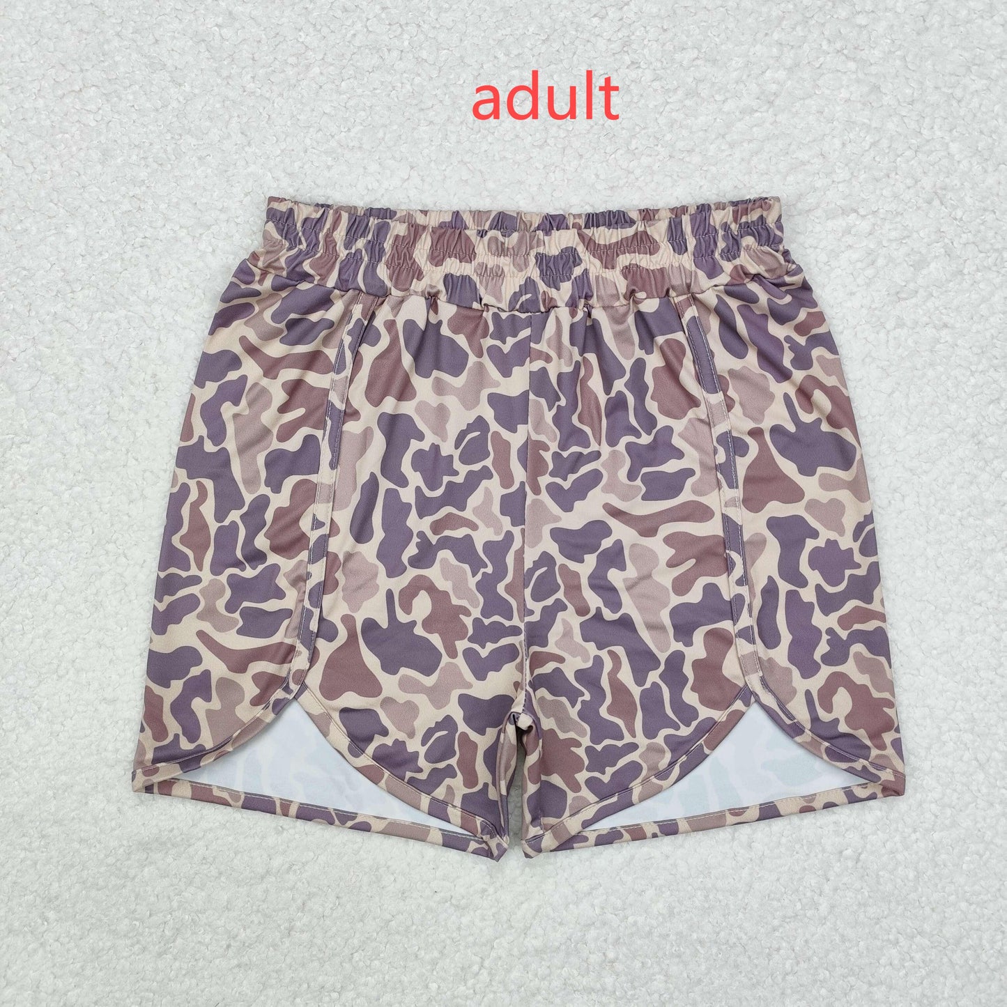 RTS NO MOQ(In Stock) Adult Female Camouflage Light Brown Shorts