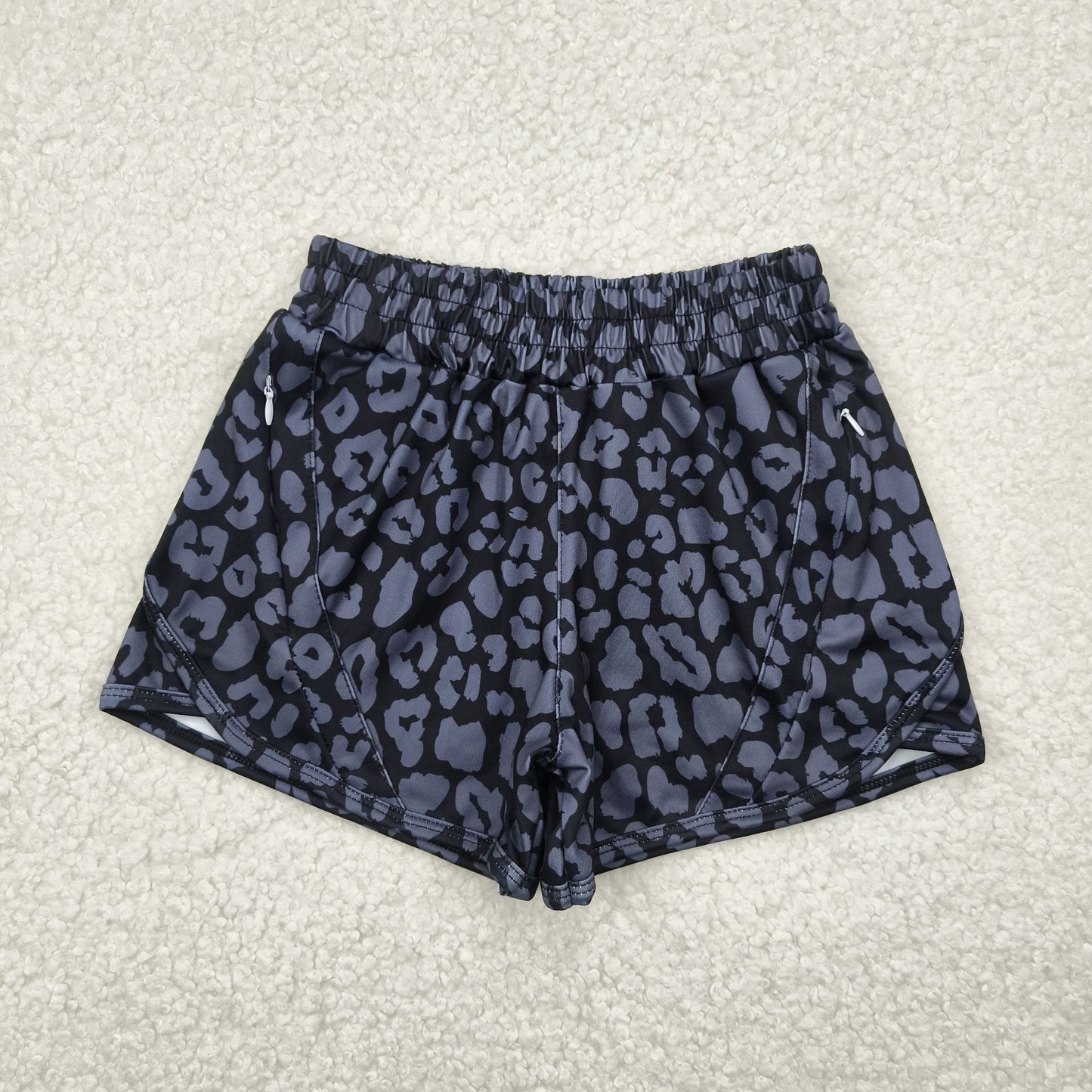 RTS NO MOQ Adult Girls yoga Camouflage adult shorts and kids shorts