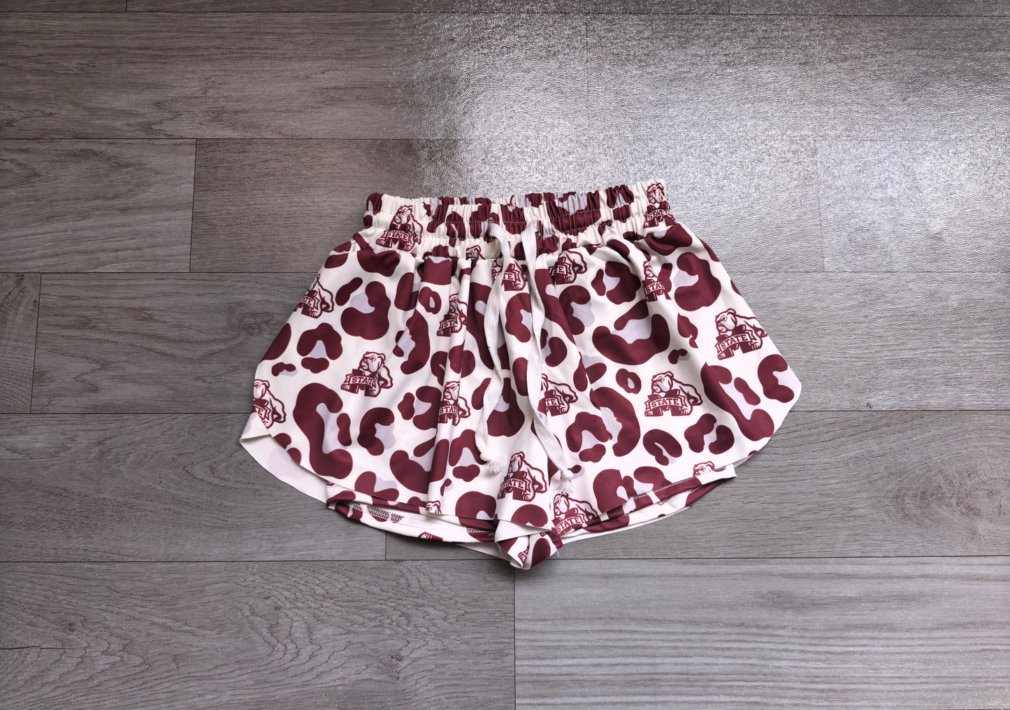 (Sample) No moq yoga fabric SS0820 Yoga Baby Girls Red Leopard Print Ruffle Trim Shorts Yoga Active Team Summer Bottom