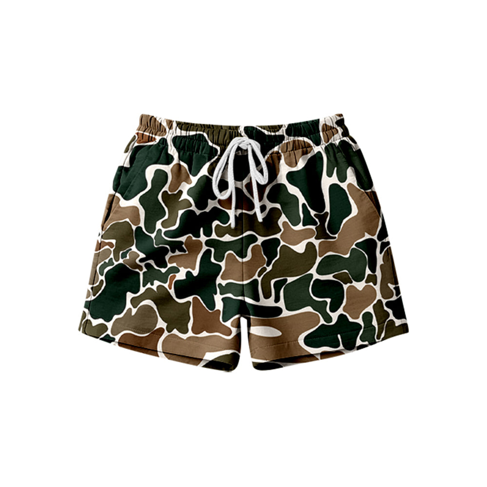 (Pre Order) No moq SS0844 Adult Women's Southern Dark Brown Camouflage Shorts with Pockets Bottom