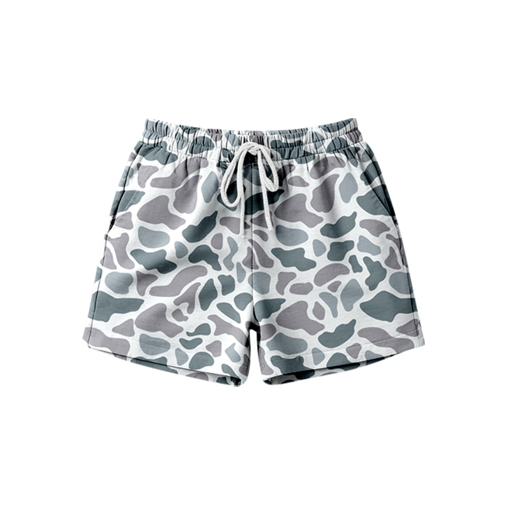 (Pre Order) No moq SS0847 Adult Women's Light Grey Camouflage Shorts with Pockets