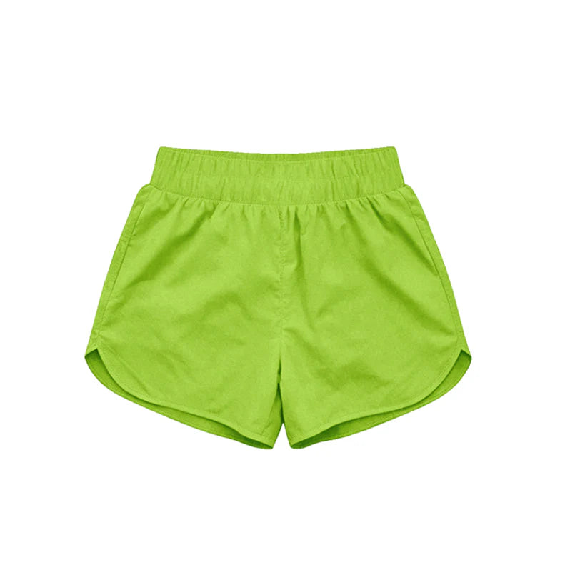 (Pre Order) No moq SS0903 Baby Girls Green Yoga Active Sport Shorts Bottom