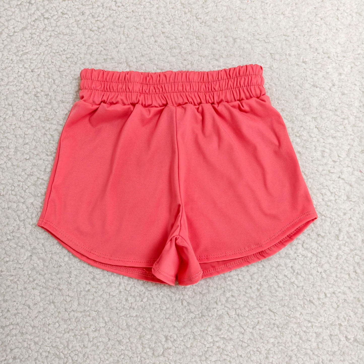 RTS NO MOQ Sibling yoga fabric cotton Baby Girls Solid Yoga Sport Shorts Active Bottoms