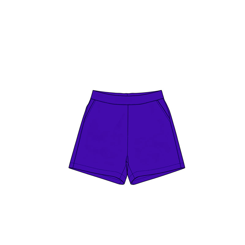 (Preorder new) No moq SS0963 Yoga Baby Girls Solid Purple Pocket Short Yoga Skort Athletic Casual Bottoms