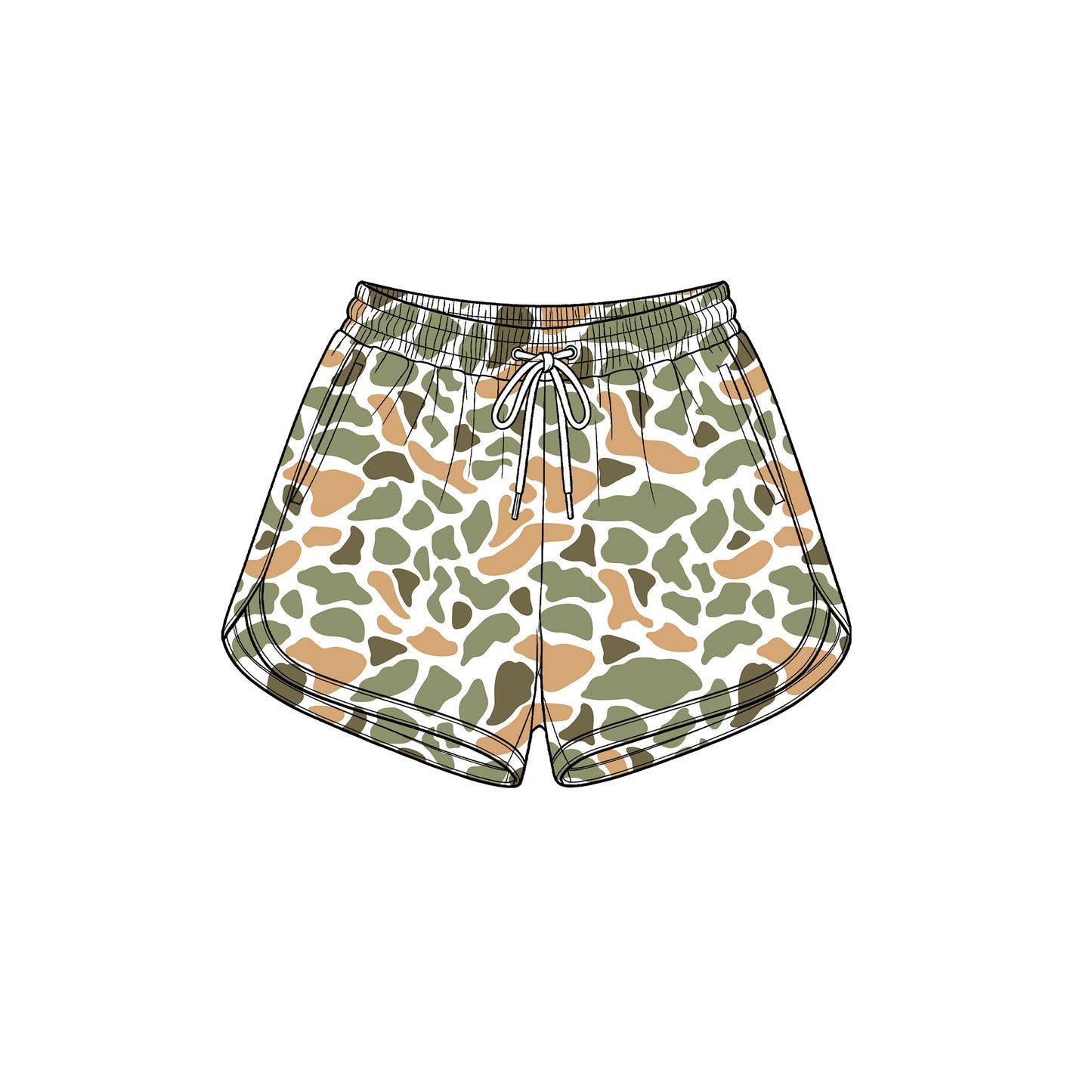 (Preorder new) No moq Yoga Adult Women Wood Camo Yoga Active Pockets Shorts Bottom