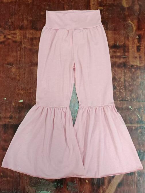 Custom moq 3 eta 6-7weeks Light pink flared trousers