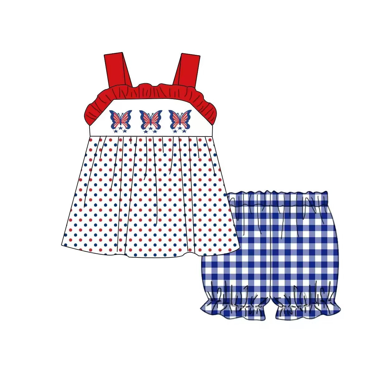 summer flag butterfly sets