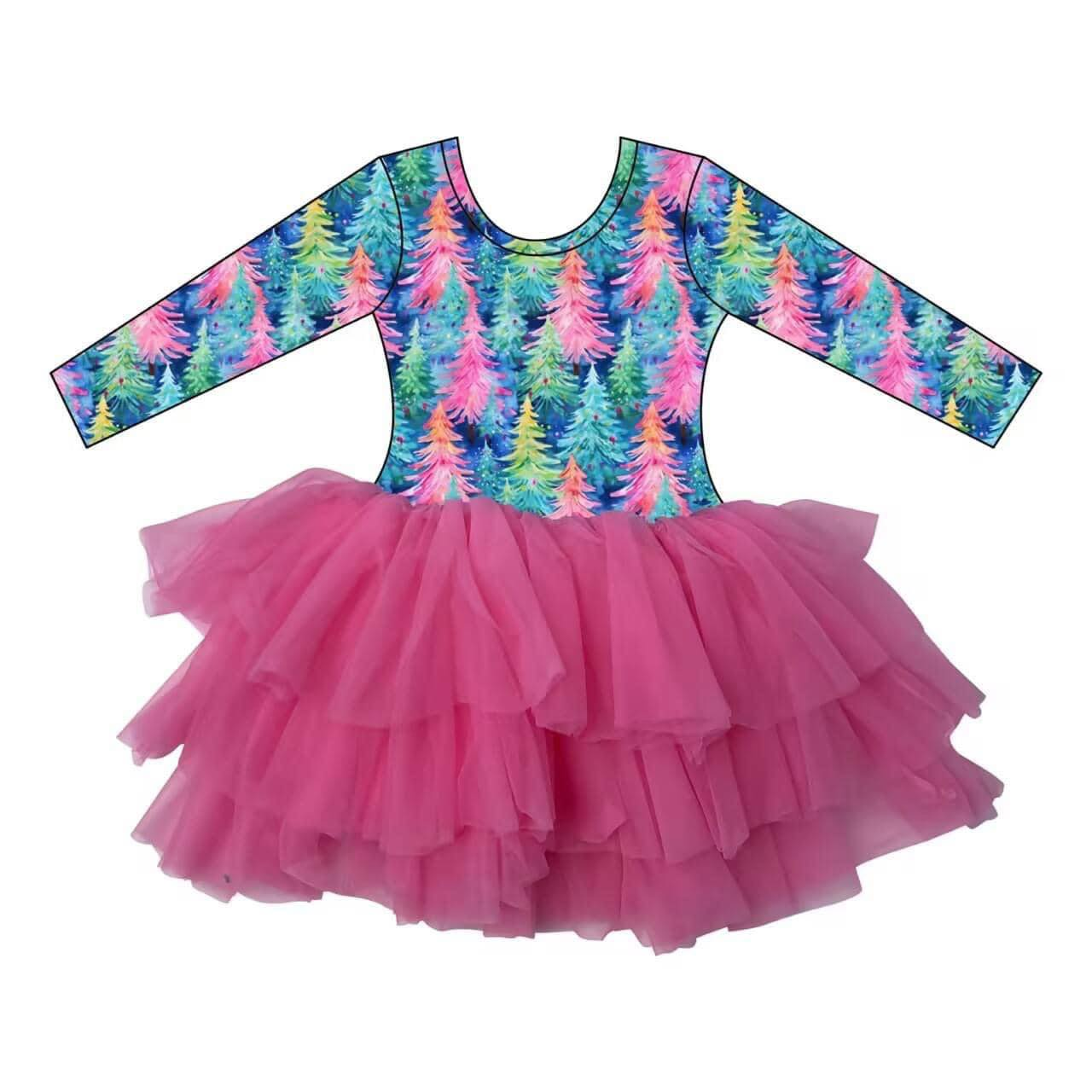 long sleeve dress with tutu material custom moq 5