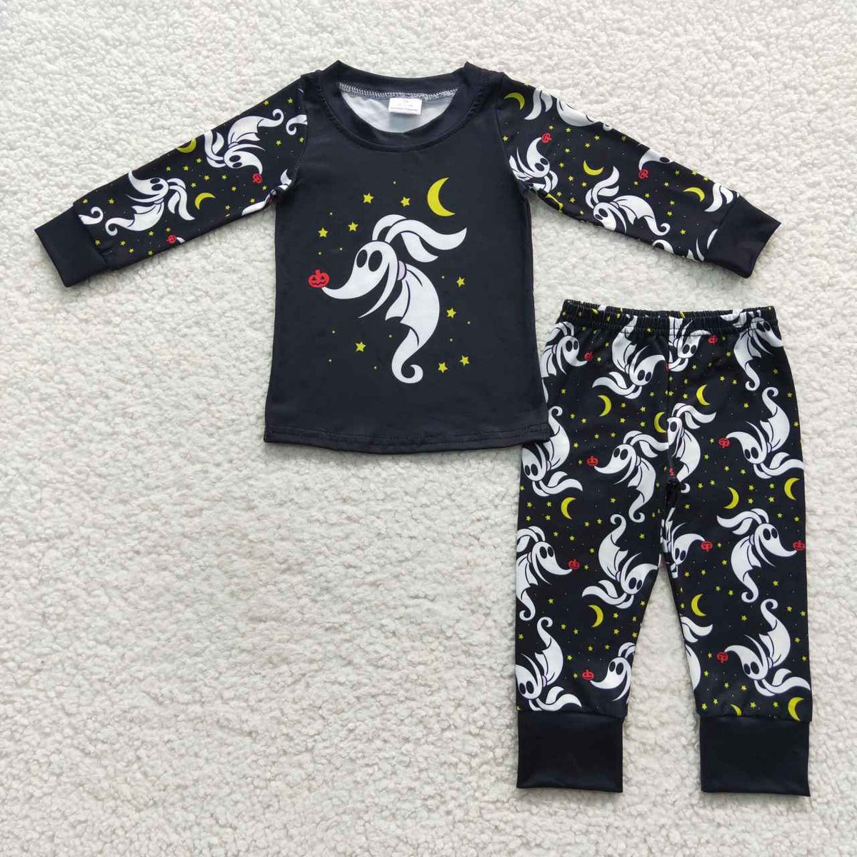 BLP0187 Halloween Black Long Sleeve Pants Set