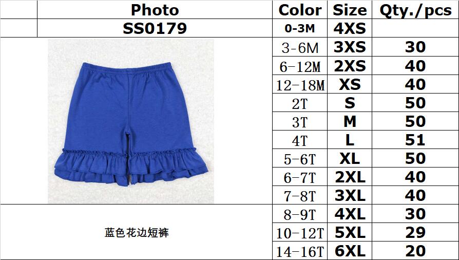 SS0179 Blue lace shorts