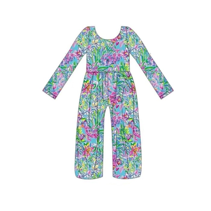 Deadline October 3 custom no moq eta 6-8weeks Colorful Flower and Leaf Long Sleeve Bodysuit