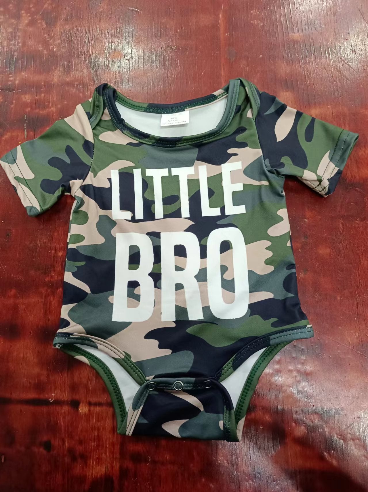 custom moq 5 eta 4-6weeks mix size baby boys clothes bor camouflage short sleeve summer Romper