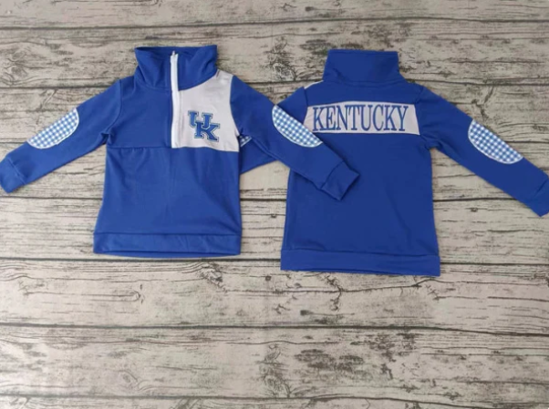 Deadline September 5 custom no moq eta 6-8weeks blue cotton boys pullovers