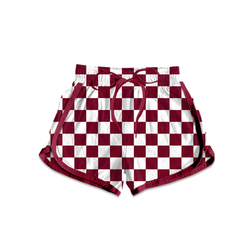 Custom moq 5 mix size milk silk eta 6-8weeks summer team shorts adult and baby girls clothes team summer red shorts