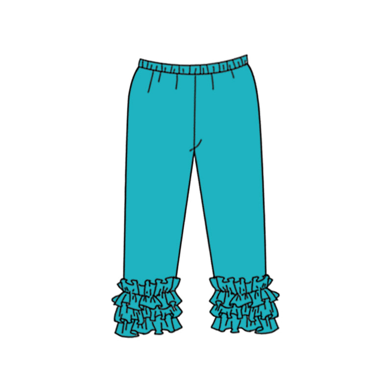 Deadline October 30 custom no moq eta 6-8weeks Lake blue pleated hem trousers