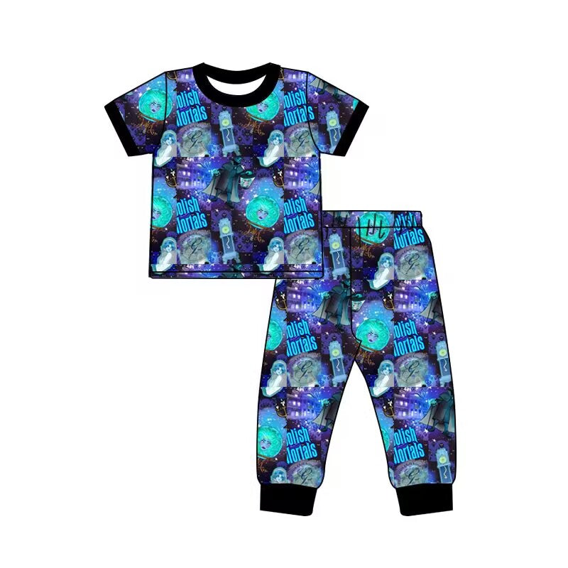 custom moq 5 eta 6-7weeks baby boys clothes blue short sleeve pants sets