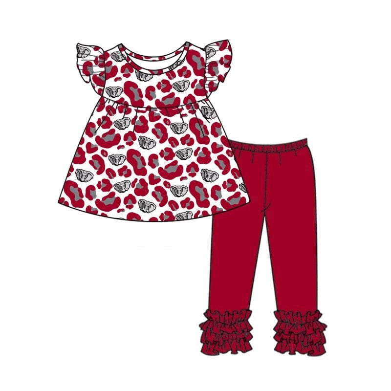 Deadline August 30 custom no moq eta 6-7weeks Elephant leopard print short-sleeved trousers suit
