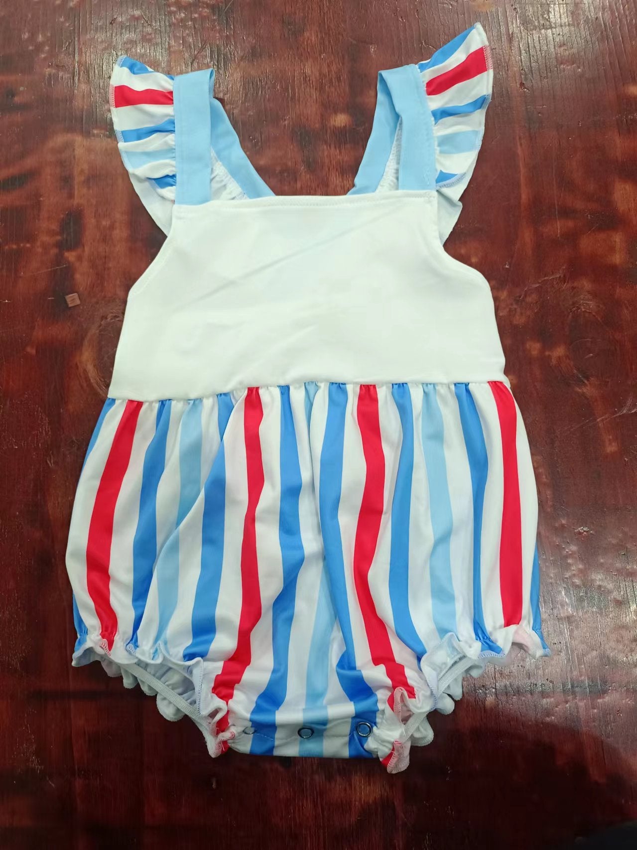 custom moq 5 eta 5weeks mix size baby Summer girls striped romper