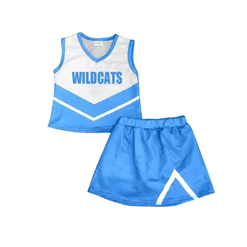 Deadline August 6 custom no moq Blue, white and navy cheerleading suit sky blue color