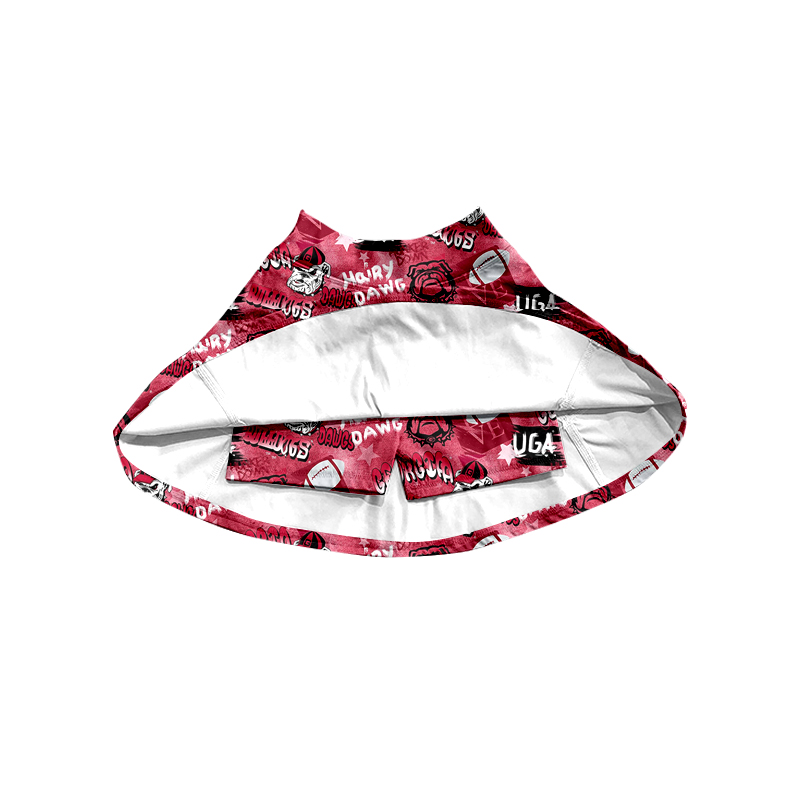 Custom moq 5 mix size milk silk summer teams baby girls clothes team bow brick redsleeveless skirts sets and dress 2 and skirts-25.8.21