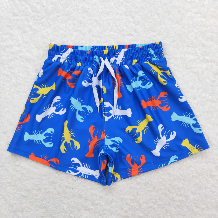 RTS NO MOQ baby boy clothes crab summer swim trunks