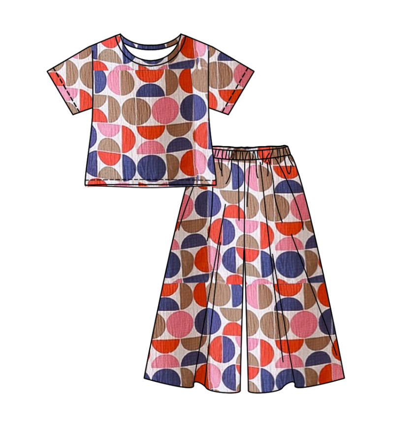 Custom moq 5 each style eta 6-7weeks baby girl clothes short sleeve pants sets-25.8.26