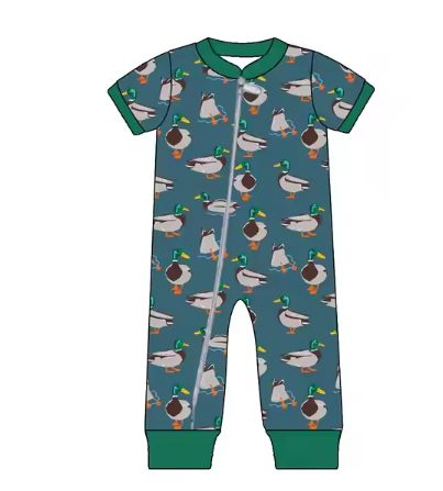 Custom moq 5 each style eta 6-7weeks baby boy clothes duck short sleeve pants set and rompers-25.7.29