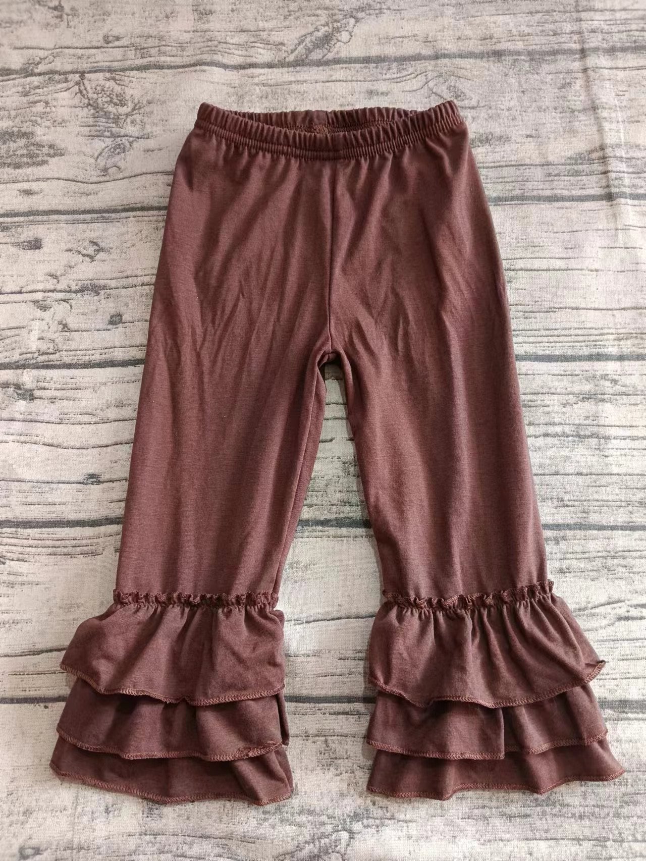 Custom moq 3 eta 6-7weeks baby girl clothes brown lace long Pants