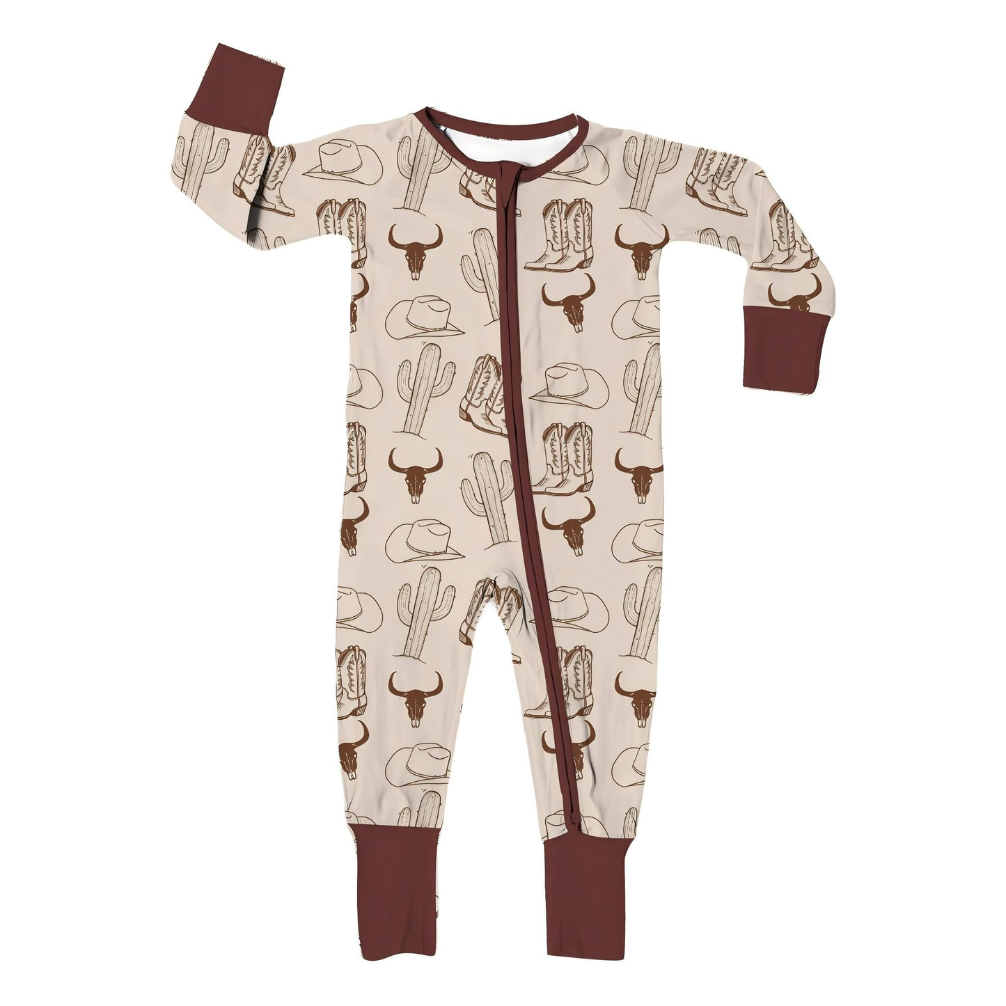 Custom moq 5 mix size milk silk baby boy clothes boots cow head long sleeve pants sets and romperr