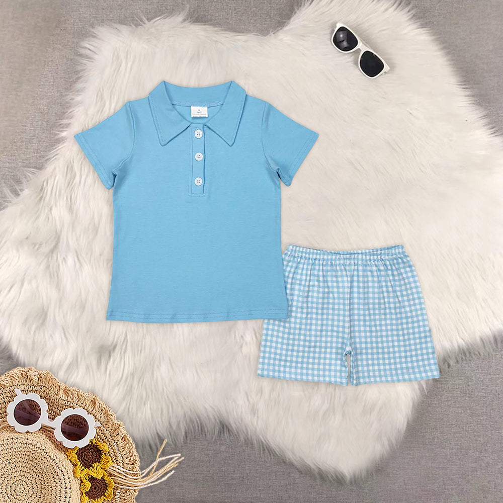 RTS NO MOQ baby boys Clothes short sleeve shorts Sets