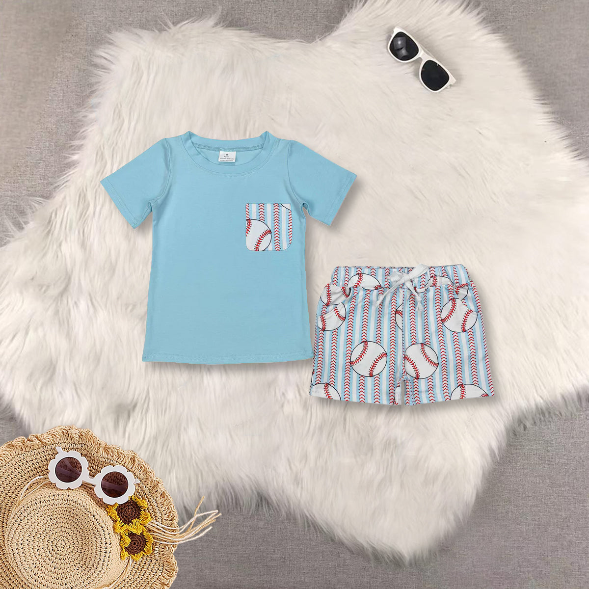 RTS NO MOQ baby boy clothes baseball Rompers Clothes Sets