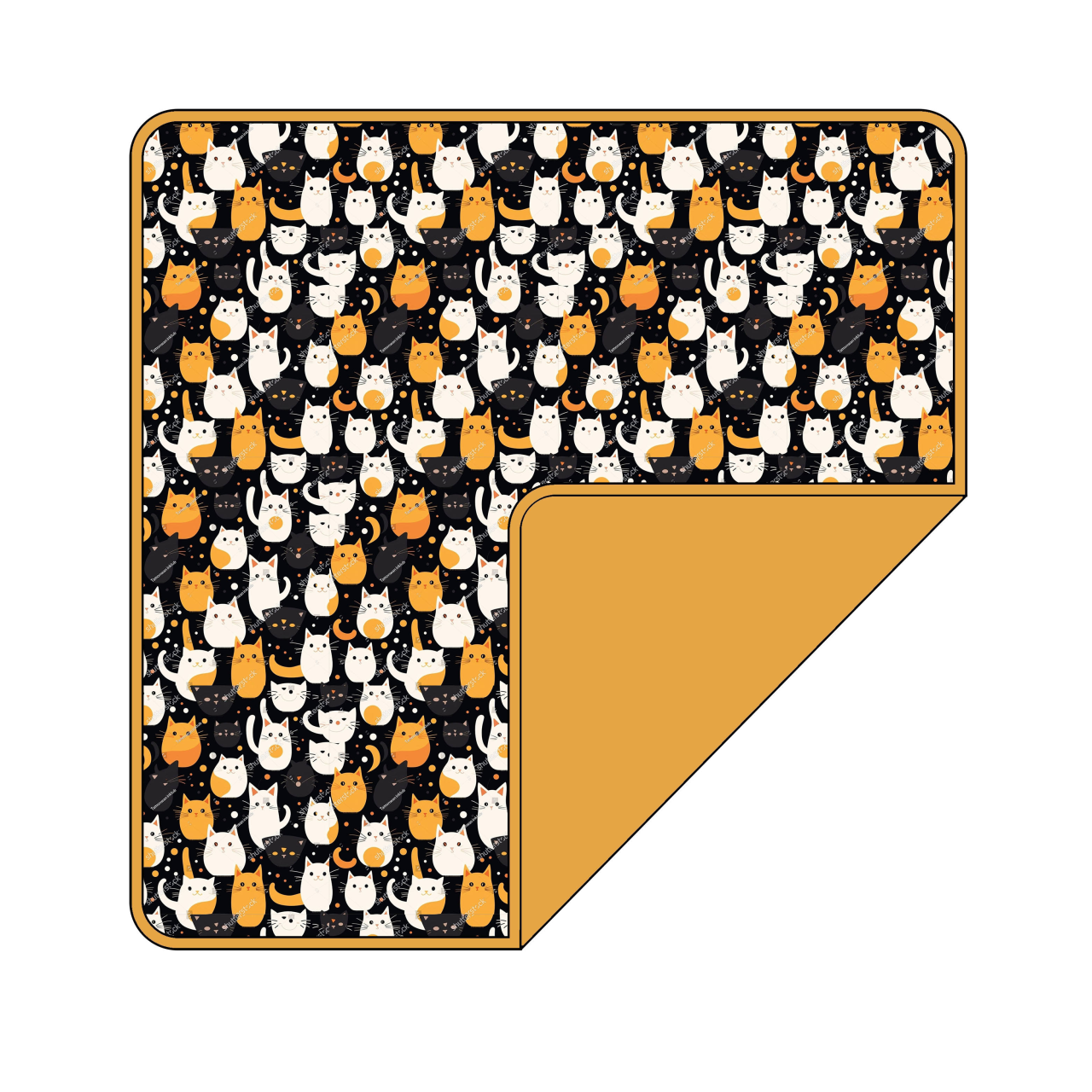 Custom MOQ 3 ETA 6-8WEEKS Orange cat black and orange children's blanket SIZE 29*43INCH