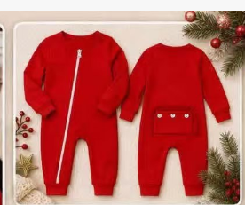 custom moq 5 mix size KLSH01christmas romper red cotton christmas romper