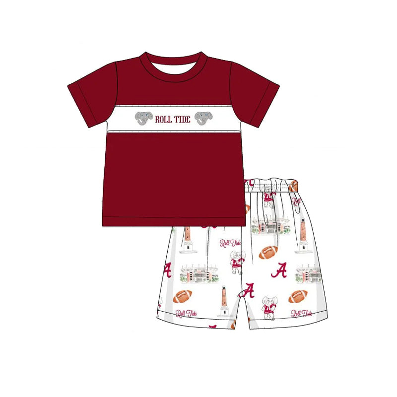 custom moq 3 eta 6-7weeks Boys short sleeve shorts suit
