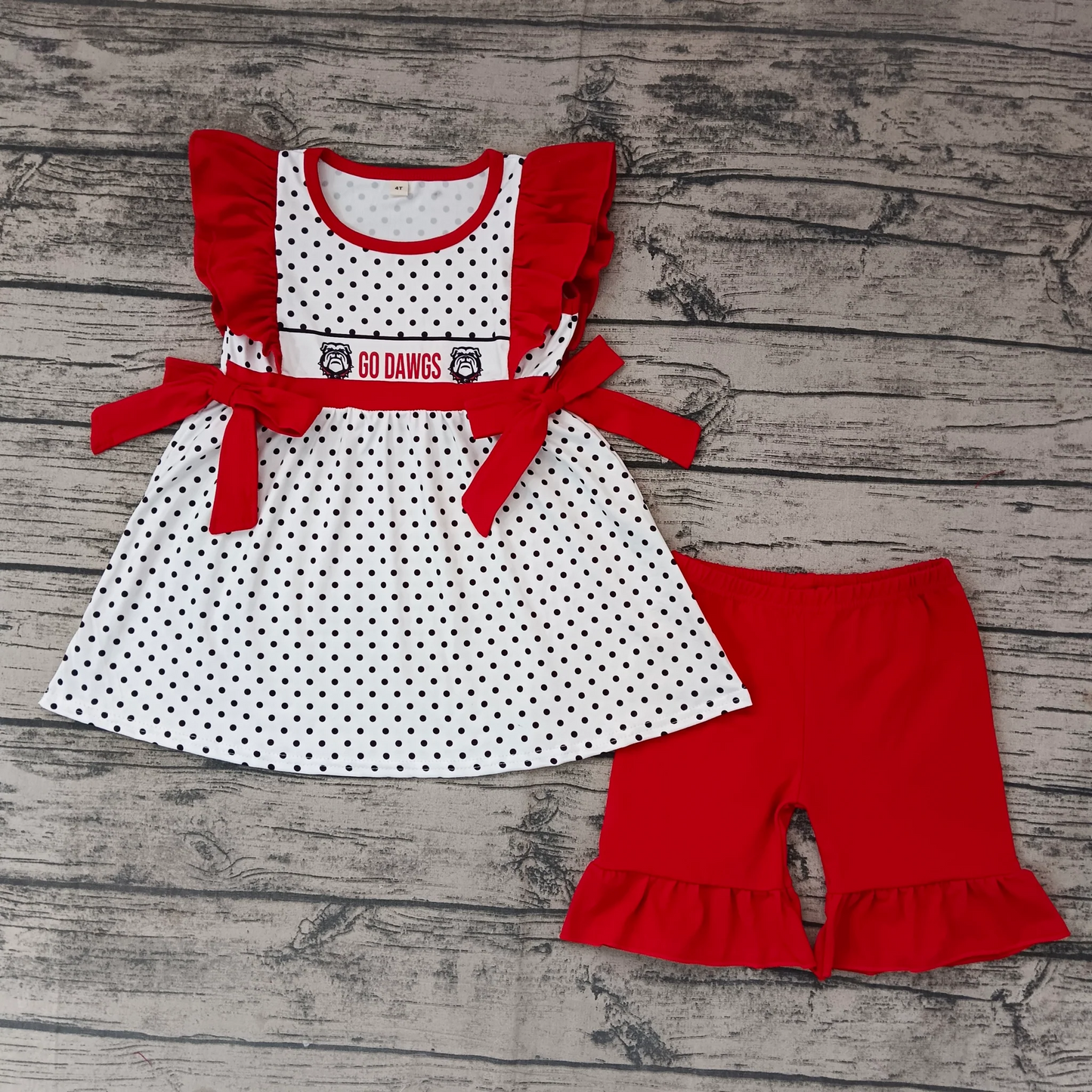Deadline: May 15 custom no moq eta 5-6weeks georgia bulldogs girls sets