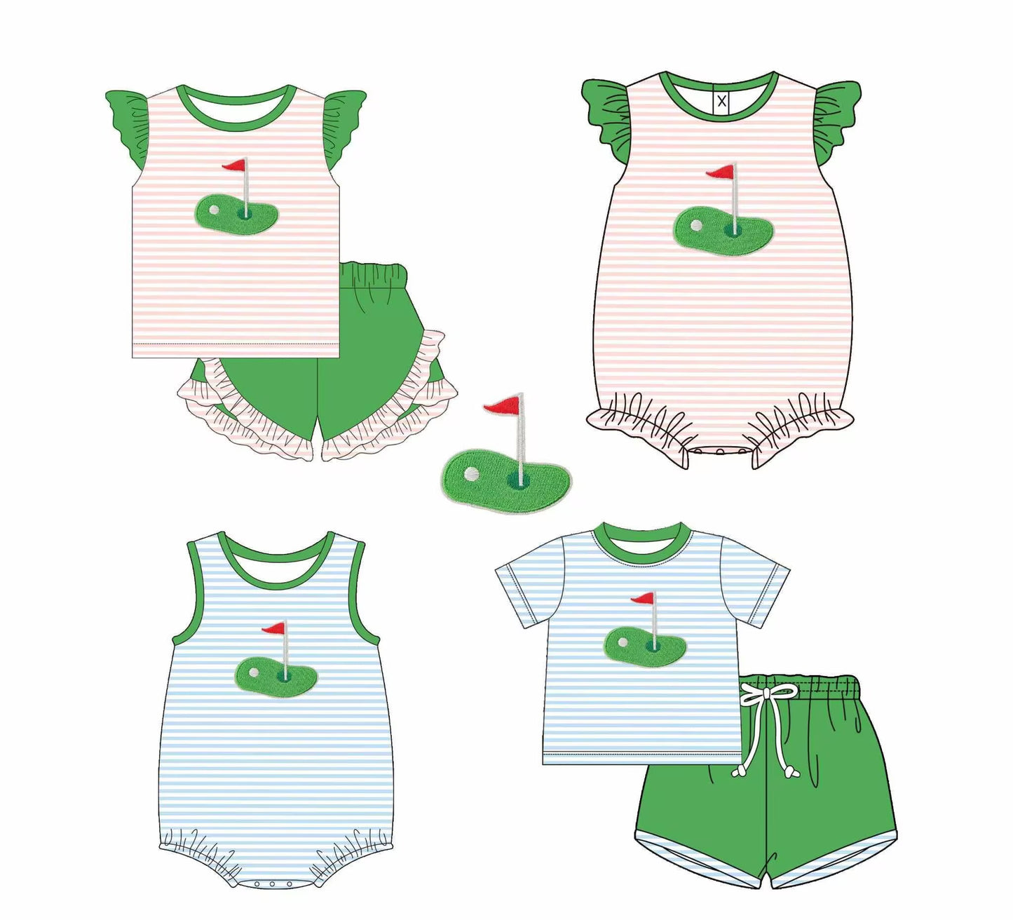 Custom moq 8 mix size eta 6-8weeks baby girl clothes short sleeve shorts set 2 and rompers 2-25.9.11