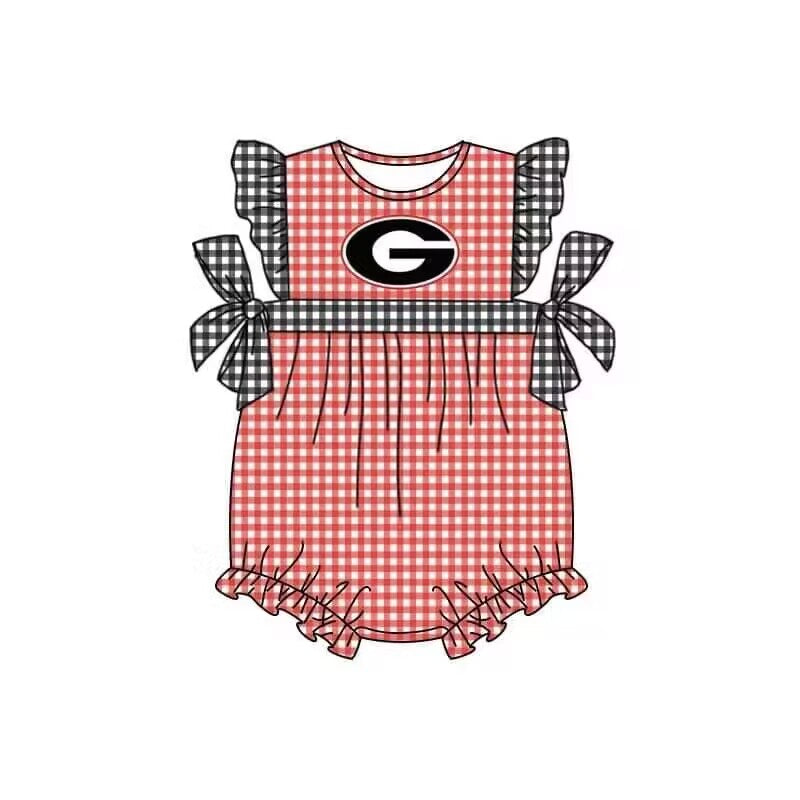 Deadline August 16custom no moq eta 6-7weeks Team Plaid Summer Romper
