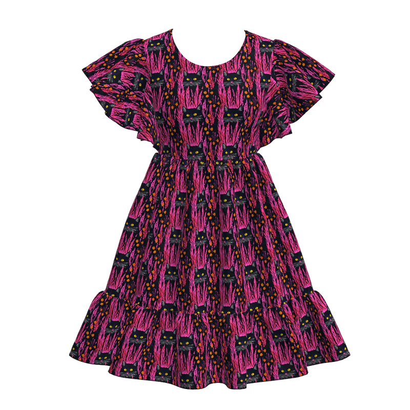 Custom moq 5 each style eta 6-7weeks halloween baby girl short sleeve dress and adult dress-25.7.16