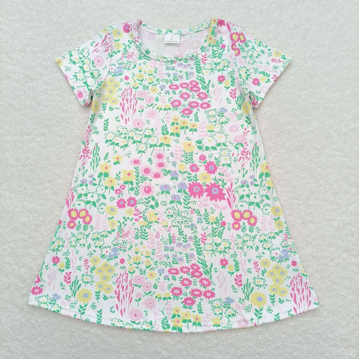 RTS NO MOQ Baby Girl Clothes Short-sleeved dress