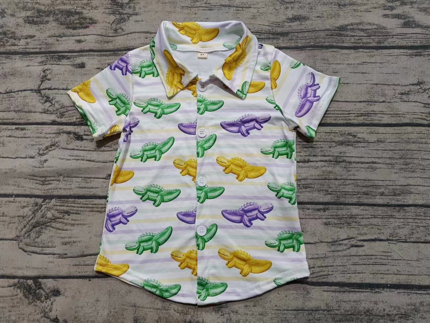 Custom moq 3 eta 6-7weeks baby boys clothes button-down short sleeve shirt