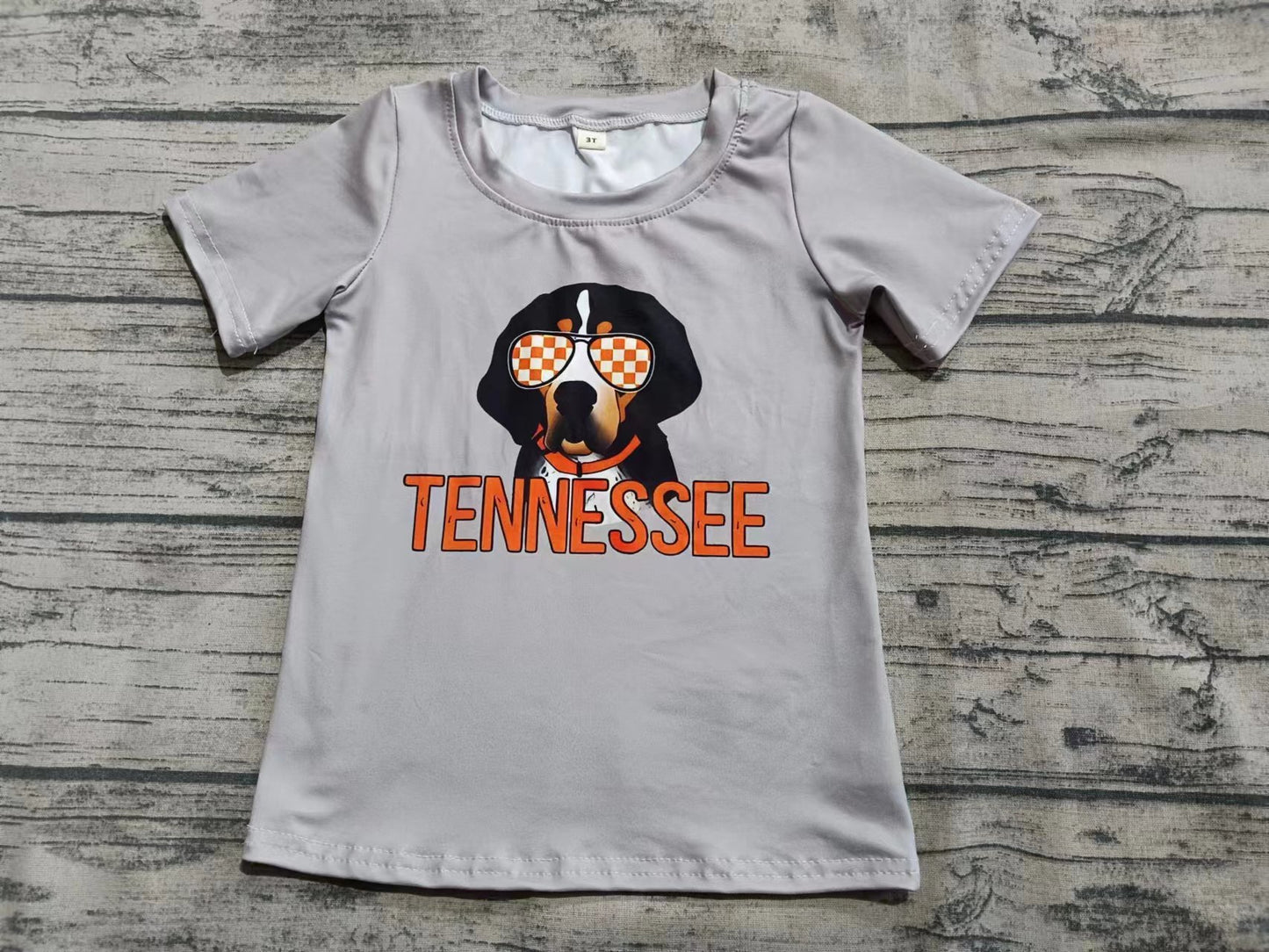 Custom moq 3 eta 6-7weeks baby boy clothes team gray short sleeve shirt-25.5.26
