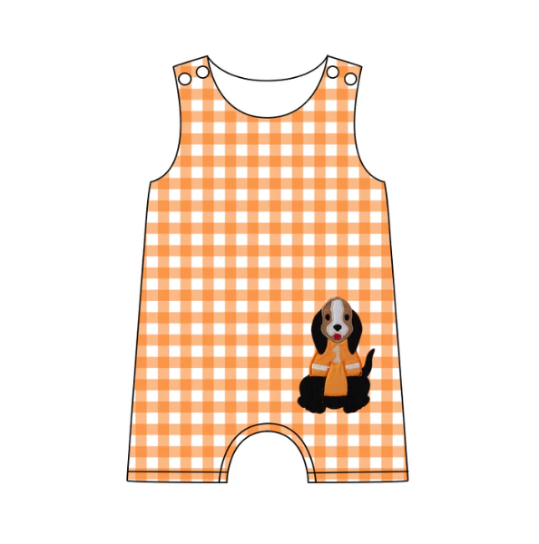 Deadline: May 14 custom eta 5week no moq eta 5-6weeks Puppy summer plaid romper