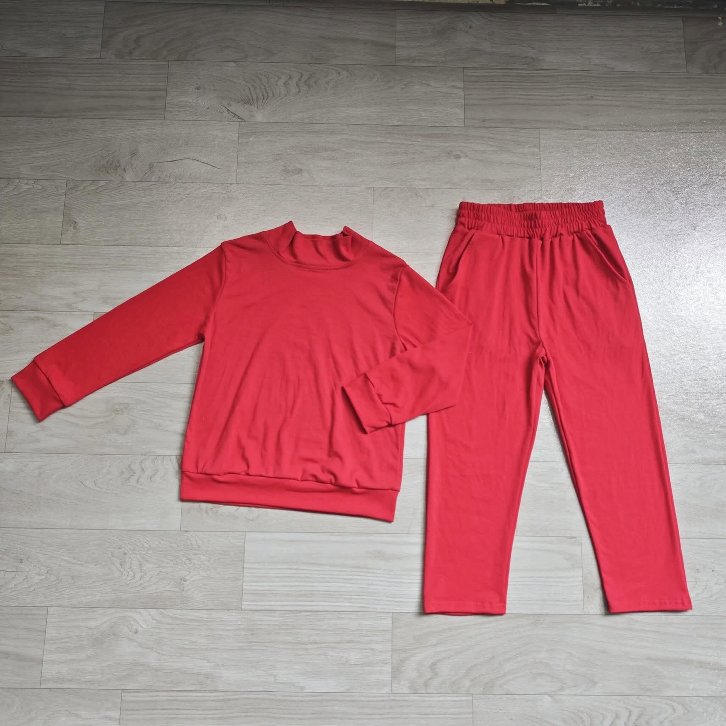 (Sample) No moq cotton Baby Girls Solid Color Long Sleeve Pant Outfit Sets