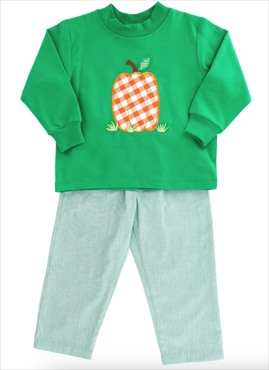 Deadline August 13 custom no moq Green Pumpkin Long Sleeve Pants Set