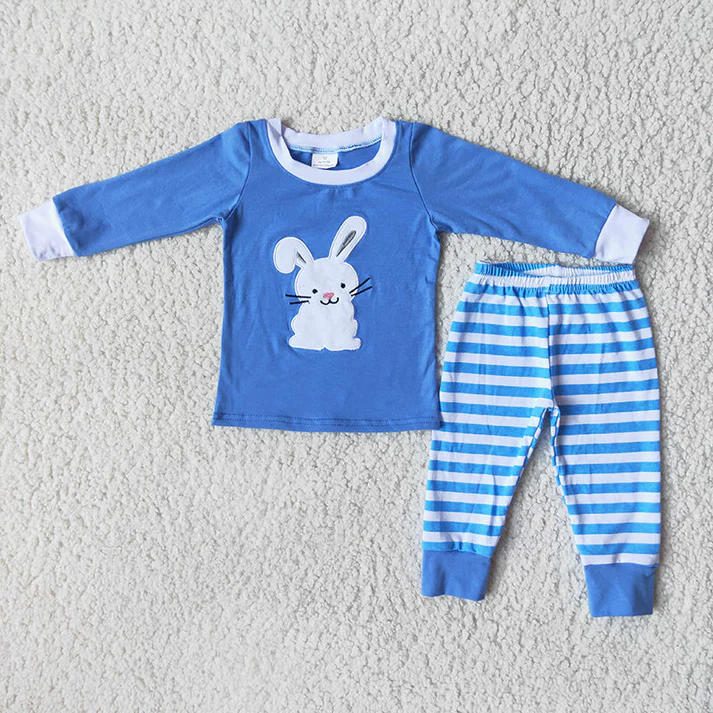 RTS NO MOQ Baby Boys Clothes Easter long-sleeved pants set
