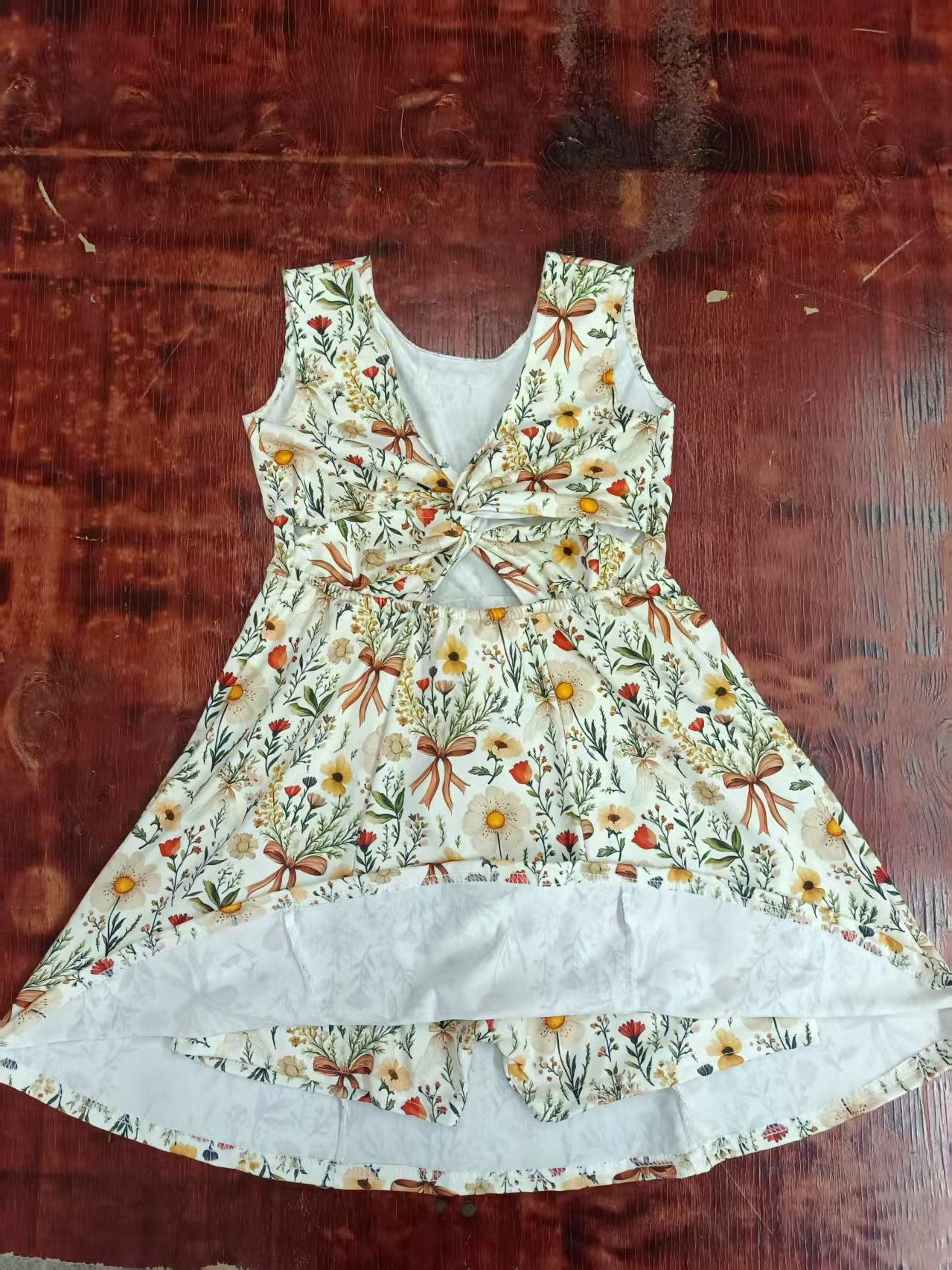 Custom moq 3 eta 6-7weeks baby girl clothes floral sleeveless dress