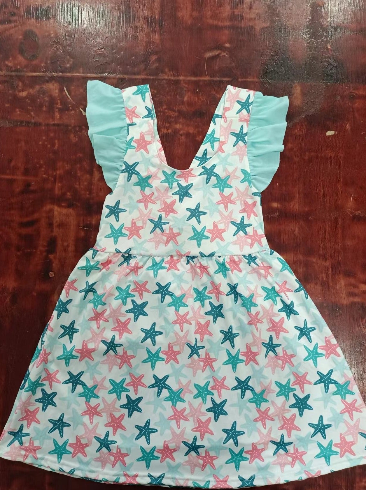 custom moq 5 eta 4-6weeks summer baby girls clothes stars skirt dress