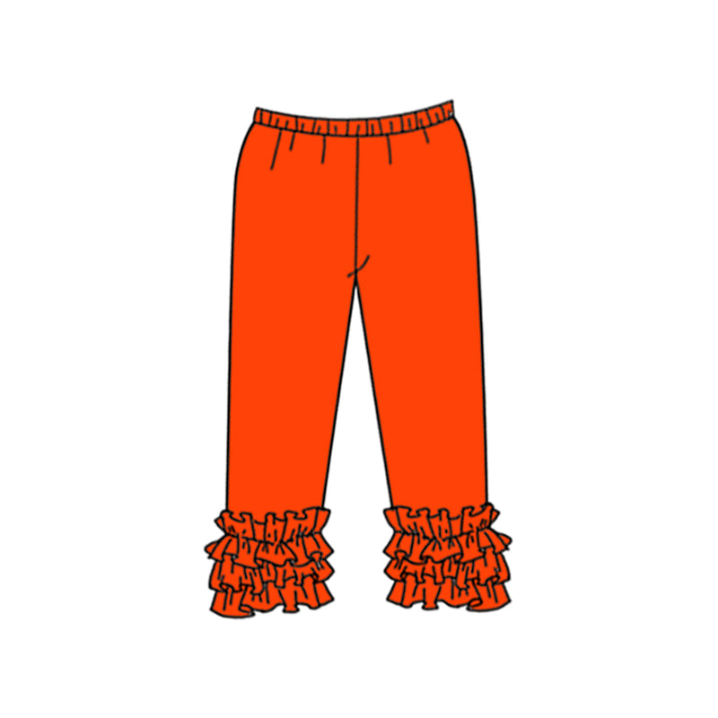 Deadline October 30 custom no moq eta 6-8weeks Orange Pleated Hem Trousers