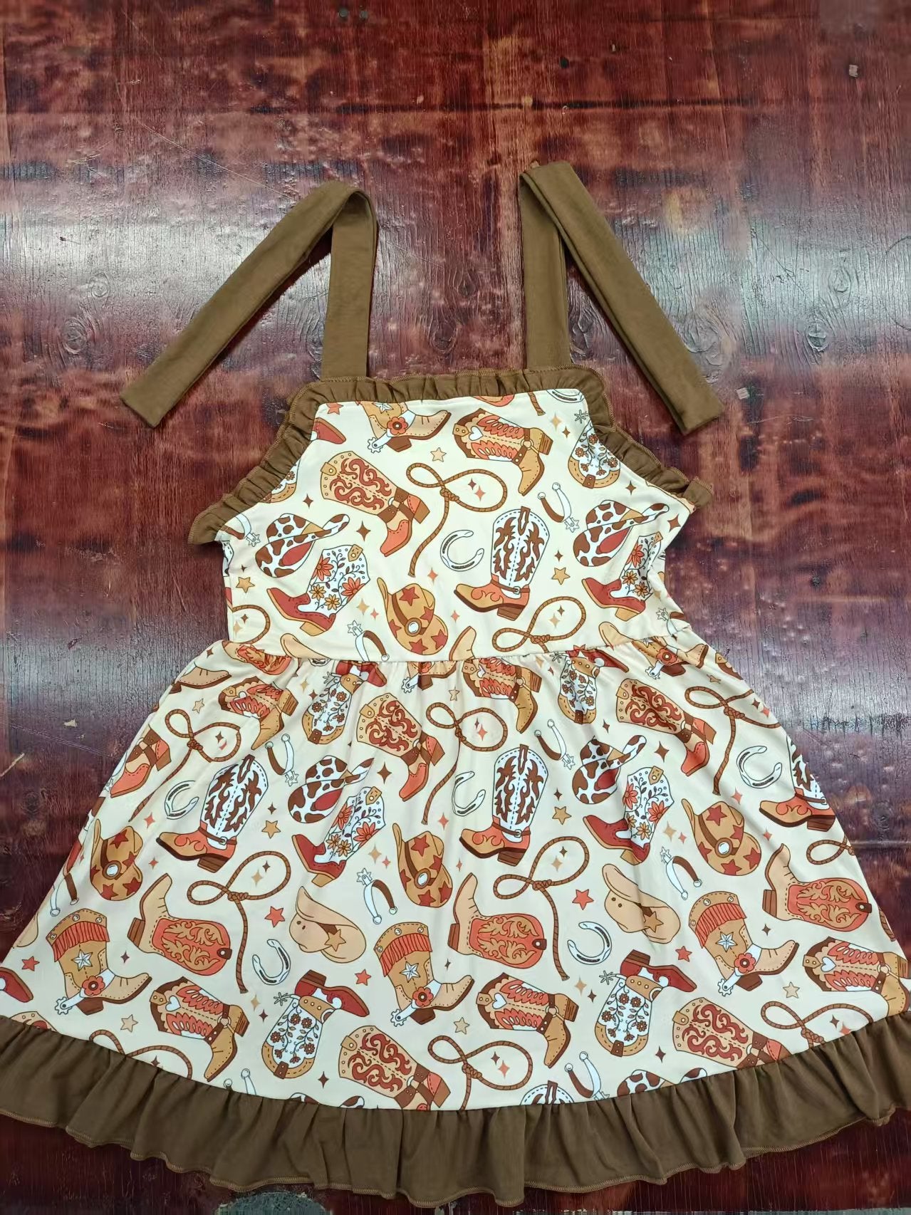 Custom moq 3 eta 6-7weeks baby girl clothes boot hat suspender dress-25.4.30